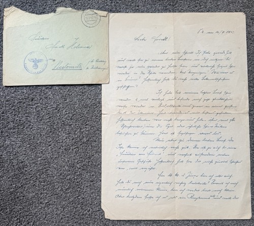 Handwritten german ww2 - german, letter