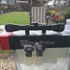 Nikko MOUNTMASTER 4x32 Mil Dot Rifle Scope Sight And 2 high mounts for rifle 