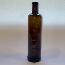 Amber graduated glass bottle - amber,