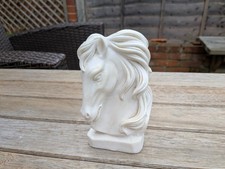 Alabaster Figurine Horses Head Bust Hand Carved Ornament