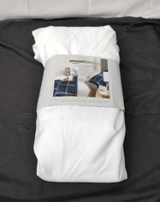 Amazon Basics 100% Cotton Jersey Super King Fitted Sheet, Deep Pocket,WHITE