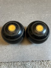 PAIR THOMAS TAYLOR CROWN GREEN BOWLS BIAS 2 FULL