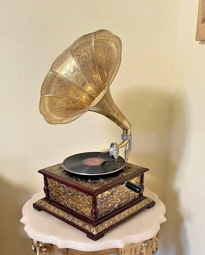 Hmv gramophone wind up - gramophone, wind-up