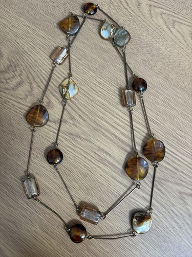 Long statement necklace - long,