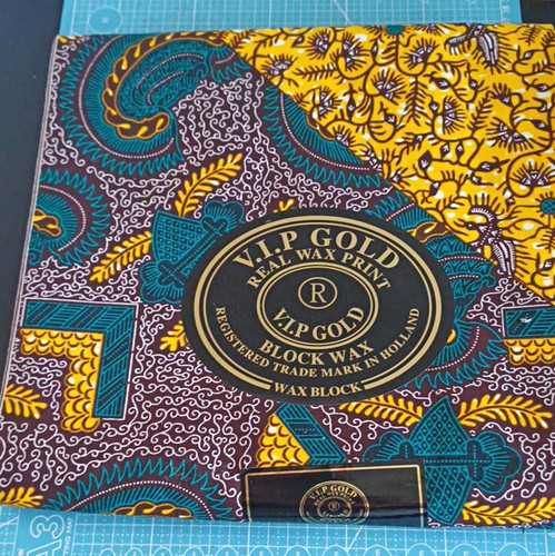 Gold african wax print - v.i.p,