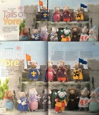 KNITTING PATTERN Alan Dart Tails of Yore mediaeval mice knight 15cm COMPLETE