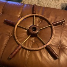 Antique Boat Wheel 5 Spoke