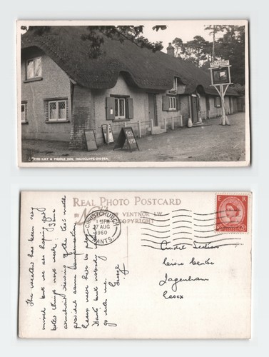 Vintage rppc postcard - rppc, cat