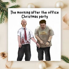 Shaun of the Dead Christmas Card, Funny Zombie Christmas Card, Unusual Card