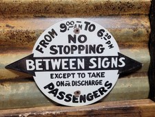VINTAGE TRAFFIC PORCELAIN SIGN
