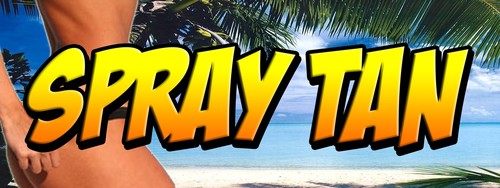 Spray tan decal sticker - tan,