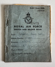 WW2 RAF SERVICE & RELEASE BOOK AWARDED BURMA STAR WAR 39 / 45  & DEFENCE