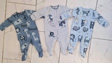 NEXT 3 Pk Boys Sleepsuits 0-3