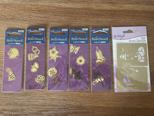 Brass stencils plaid - stencils, and