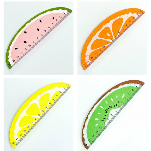 Novelty fruit ruler orange - fruit,