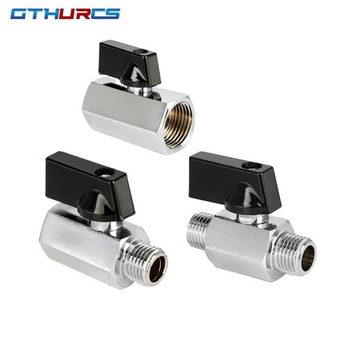 Mini brass ball valve bsp - brass, male
