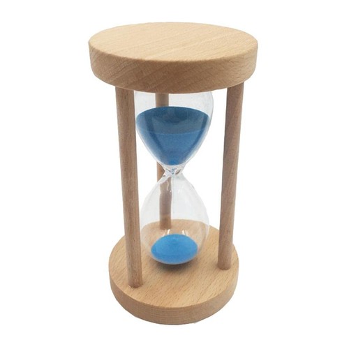 Wooden glass hourglass - wooden, sand