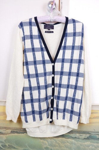 Navy blue check pattern - navy, 100%