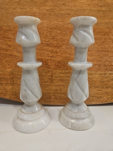 Set vintage white marble - of,