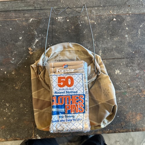 Vintage clothes pin - bag, w/50