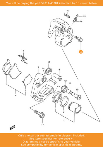 Suzuki bolt 59314 45201 oem - suzuki,