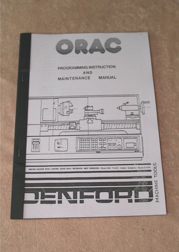 Denford orac cnc lathe manual - denford,