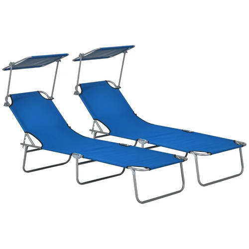 Folding sun lounger set - folding,