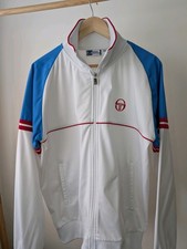 Vintage Sergio Tacchini Track Jacket - White, Blue & Red - Size Xxl