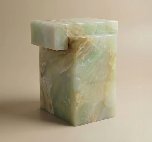 Gaia green onyx side table - onyx,