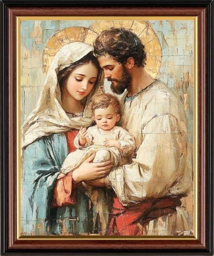 The holy family mary joseph - family,