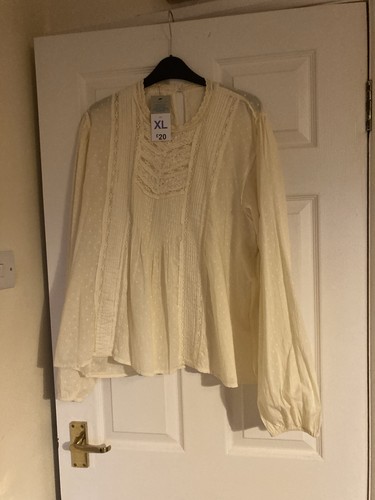 Cream cotton long sleeve - cotton,