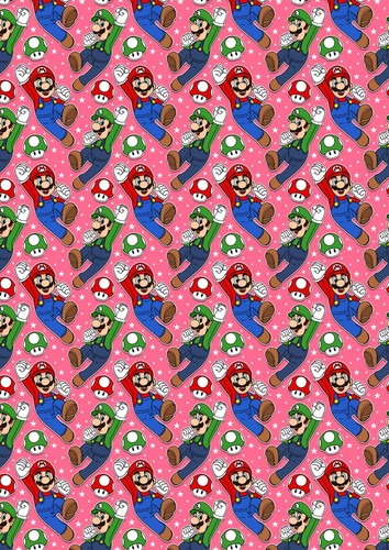 Super mario birthday - gift, wrap