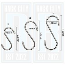 2/5/10 X Stainless Steel S Hooks For Hanging Kitchen Butchers Greenhouse Tools