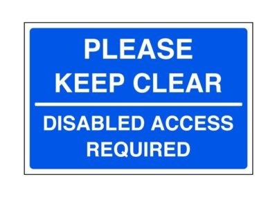 Please keep clear disabled