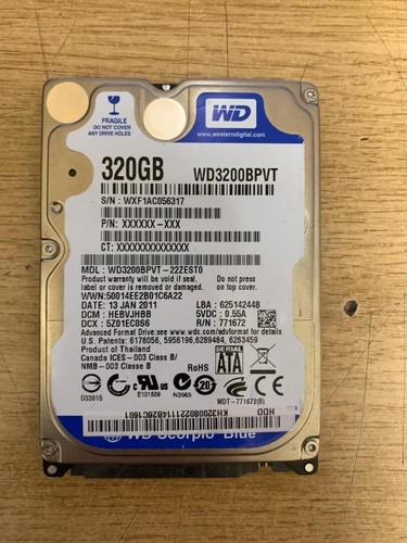 320gb hard drive wd3200bpvt - 320gb,