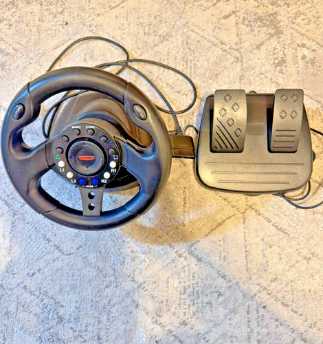 Ps2 racing wheel - wheel, pedals