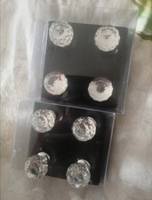 Pack Of 8 Glass Crystal Drawer Knobs Cabinet Pulls Handles New