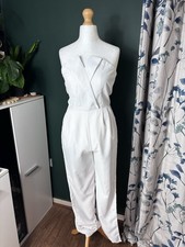 Chic White Strapless Jumpsuit