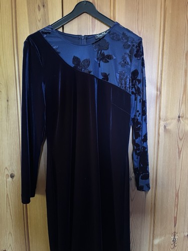 Vera mont velvet dress with - ,
