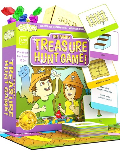 Family treasure hunt game - treasure,