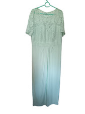 Simply Be Womens Mint Green Dress Lace bodice short sleeve 16 occasion cruise