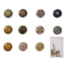 Ceramic Door Knobs 10 PACK Drawer Handles Set MULTI PACK Cupboard Vintage Retro 