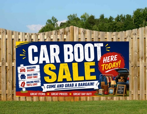 Car boot sale - sale, banners