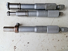 3 Moore & Wright  micrometer barrels 0 to 25 mm, 0 to 13 mm and 0 to 1"