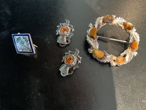 Scottish thistle pin brooch - scottish,