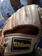 Vintage Wilson Baseball Glove  -A9835.  Soft Brown Leather, Made In Korea