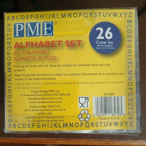 Pme alphabet cutters - pme,