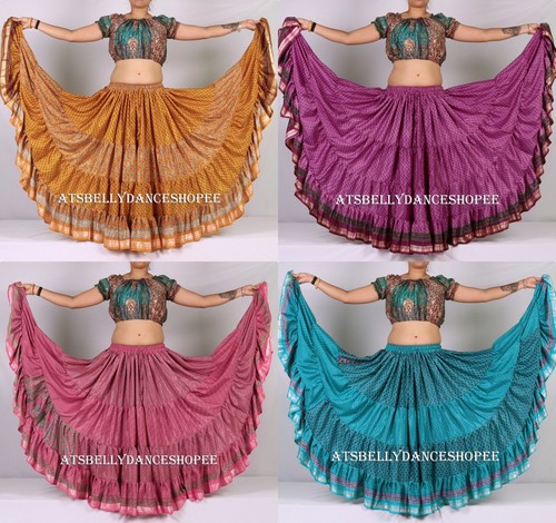 Silk sari skirt yard - 16,