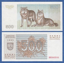 Lithuania 500 Talonu P 46 1993