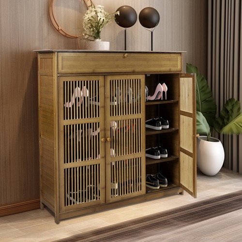 Large wooden shoe rack - xl-large,